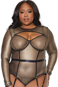 Metallic Fishnet Shrug-Shrugs-SEXYSHOES.COM