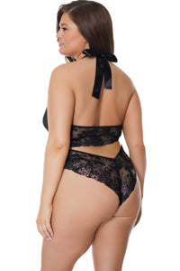 Metallic Floral Lace Teddy-Teddies-SEXYSHOES.COM