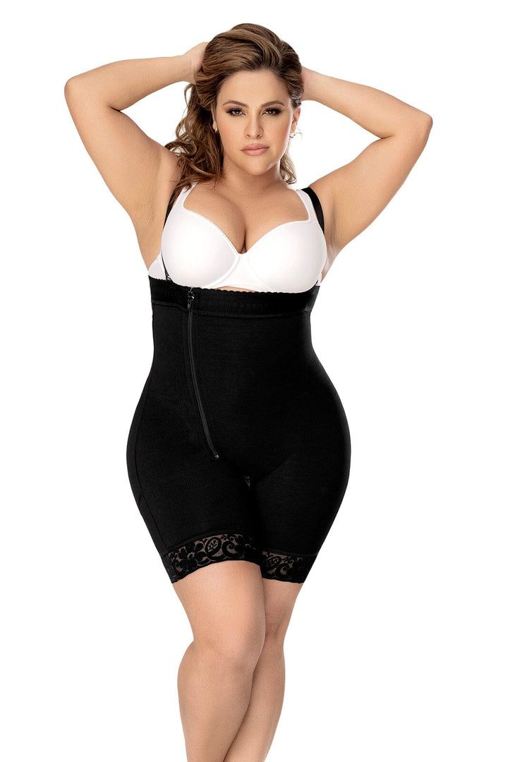 Mid Leg Strapless Zip-Up Shapewear-Mid Thighs + Shorts-SEXYSHOES.COM