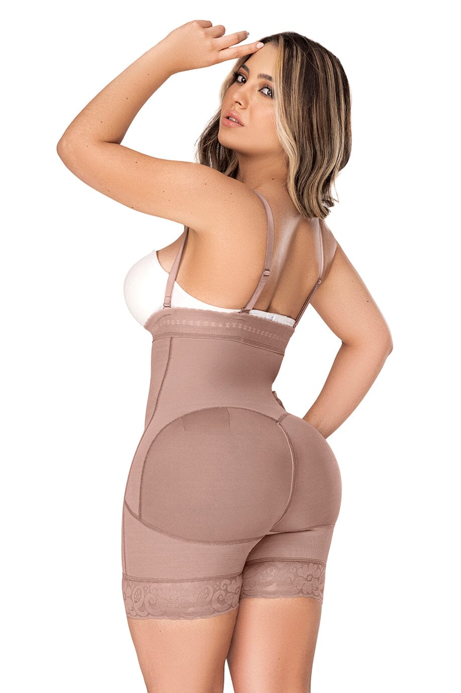 Mid Leg Strapless Zip-Up Shapewear-Mid Thighs + Shorts-SEXYSHOES.COM