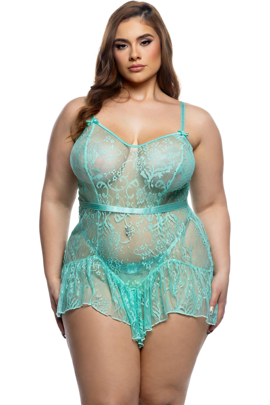 Roma Confidential Midnight Kiss Slip in Green  from SexyShoes.com