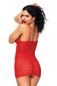 Mini Dress W/Lace Up Front & G-String-Stripper Dresses-SEXYSHOES.COM