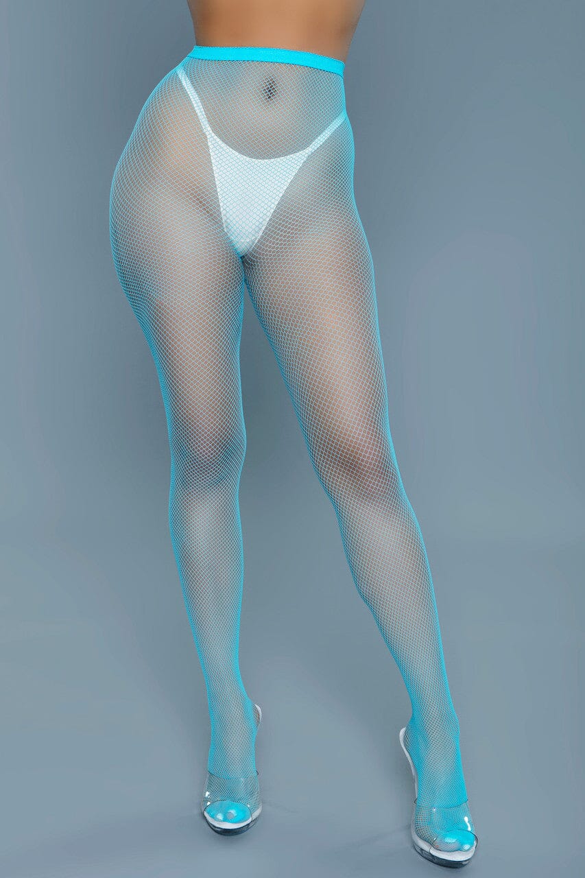 BeWicked Mini Fishnet Pantyhose in Blue  from SexyShoes.com