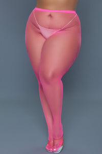 BeWicked Mini Fishnet Pantyhose in Pink 