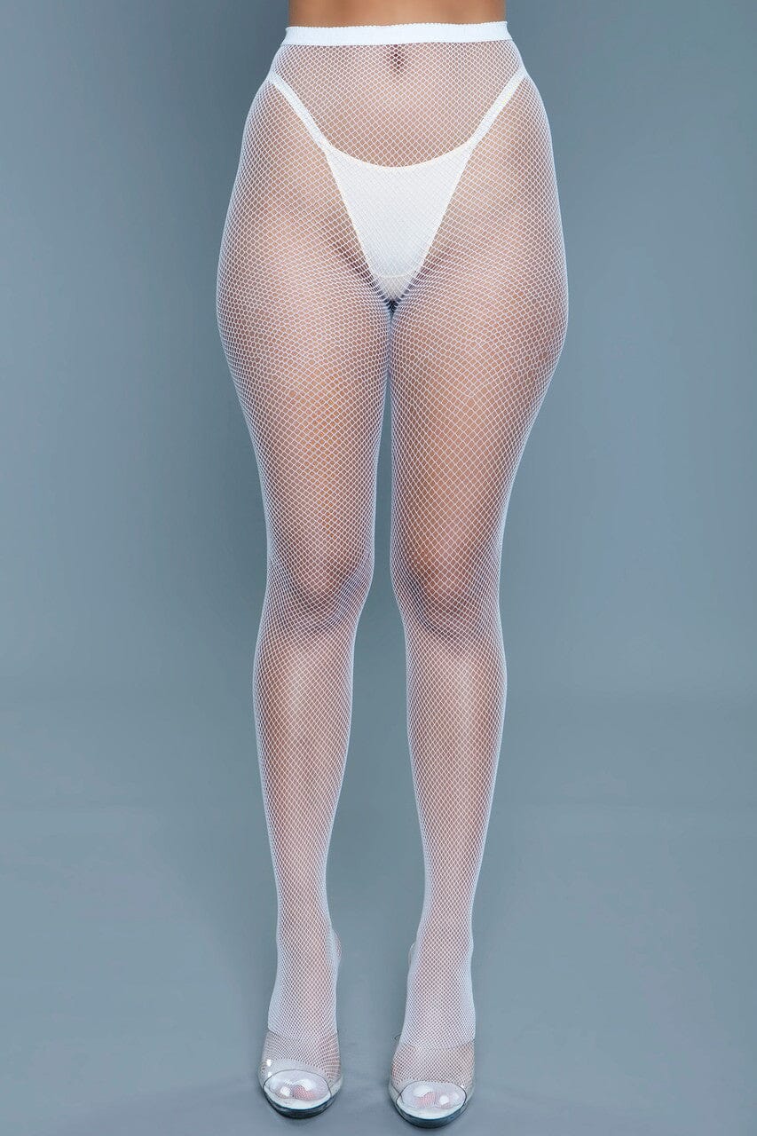 BeWicked Mini Fishnet Pantyhose in White  from SexyShoes.com