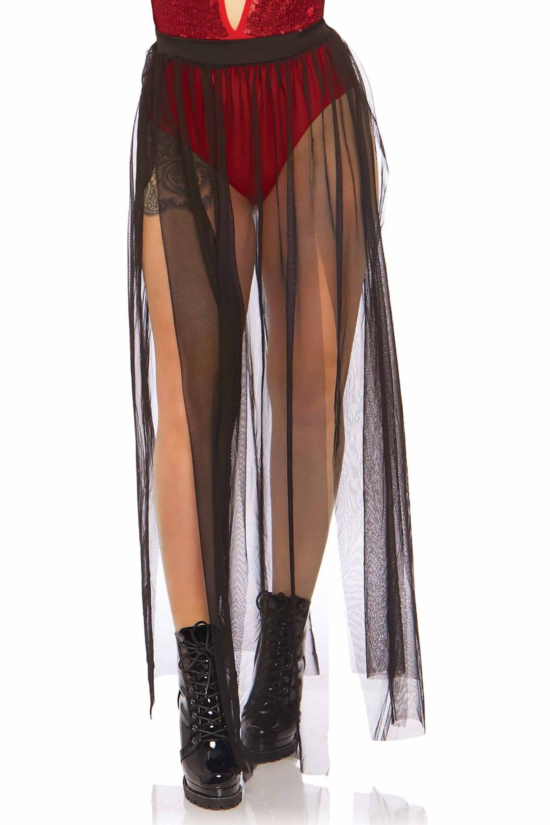 Multi Slit Sheer Skirt