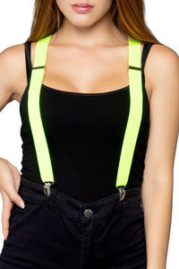 Leg Avenue Neon Color Suspender in Yellow  from SexyShoes.com