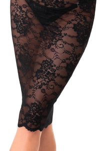 Noir Handmade Nocturne Lace Midi Dress in Black 