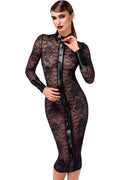 Noirelle Lace Button-up Midi dress