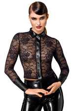 Noirelle Lace Button-up Shirt