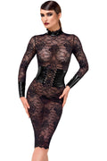 Noirelle Lace Corset Midi dress