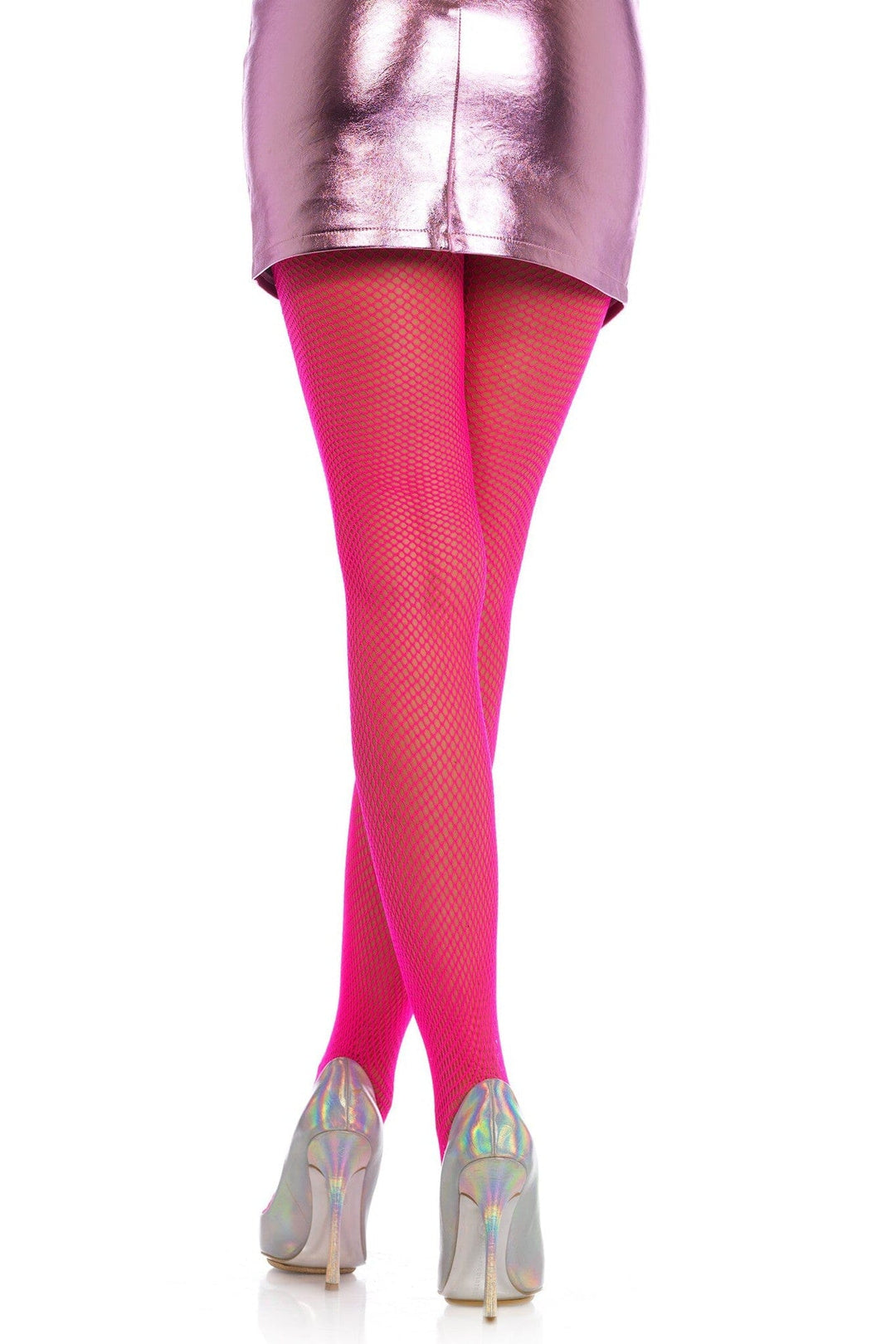 Leg Avenue Nylon Fishnet Pantyhose in Pink  from SexyShoes.com