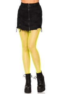 Leg Avenue Nylon Fishnet Pantyhose in Yellow  from SexyShoes.com