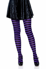 Nylon Striped Tights