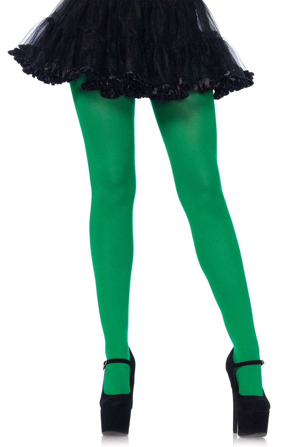 Leg Avenue Nylon Tights in Green  from SexyShoes.com