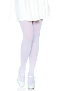 Leg Avenue Nylon Tights in White  from SexyShoes.com