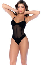 One-Piece Swimsuit with Lace-Up Back