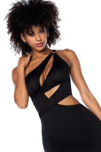 One Shoulder Cut Out Dress-Club Dresses-SEXYSHOES.COM