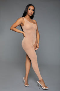 One Shoulder Sheer Bodystocking-Bodystockings-SEXYSHOES.COM