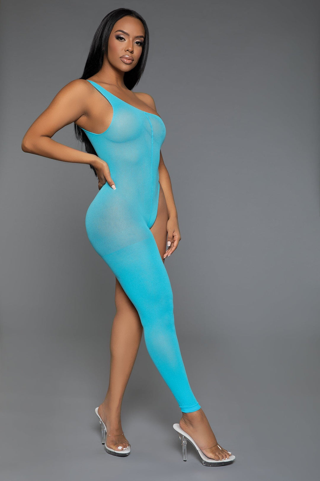 One Shoulder Sheer Bodystocking