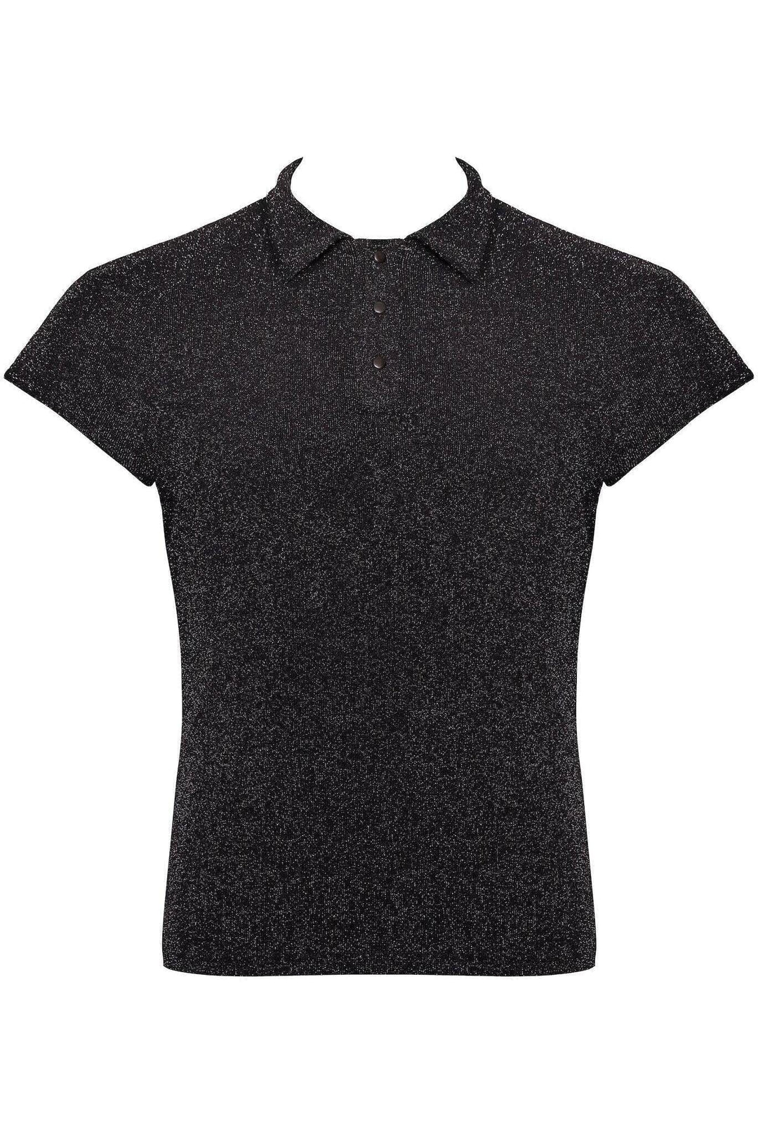 Onyx Black Men's Mesh Polo Top
