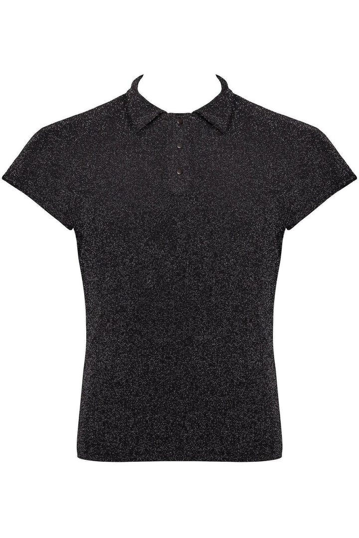 Onyx Black Men's Mesh Polo Top