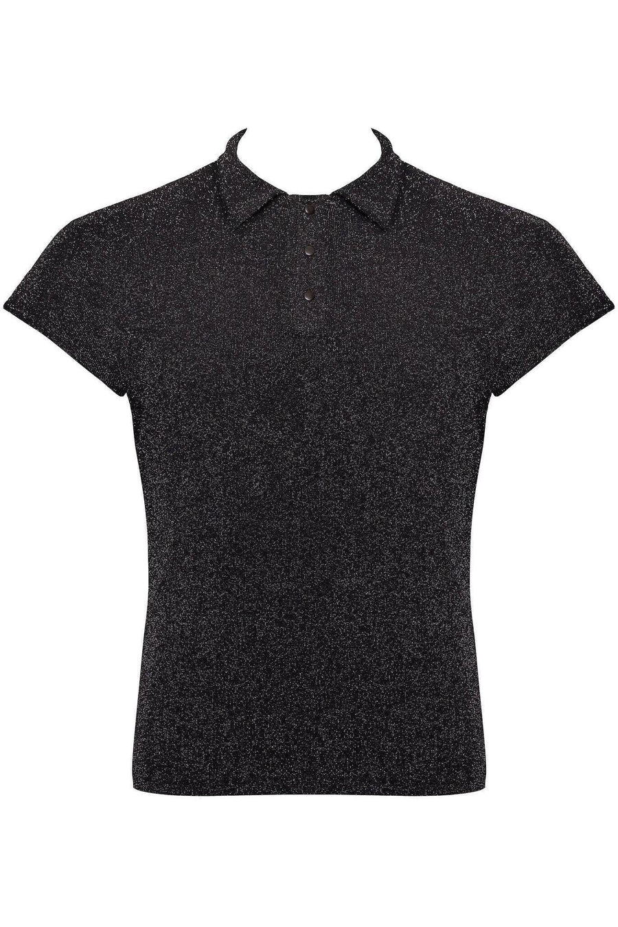 Onyx Black Men's Mesh Polo Top