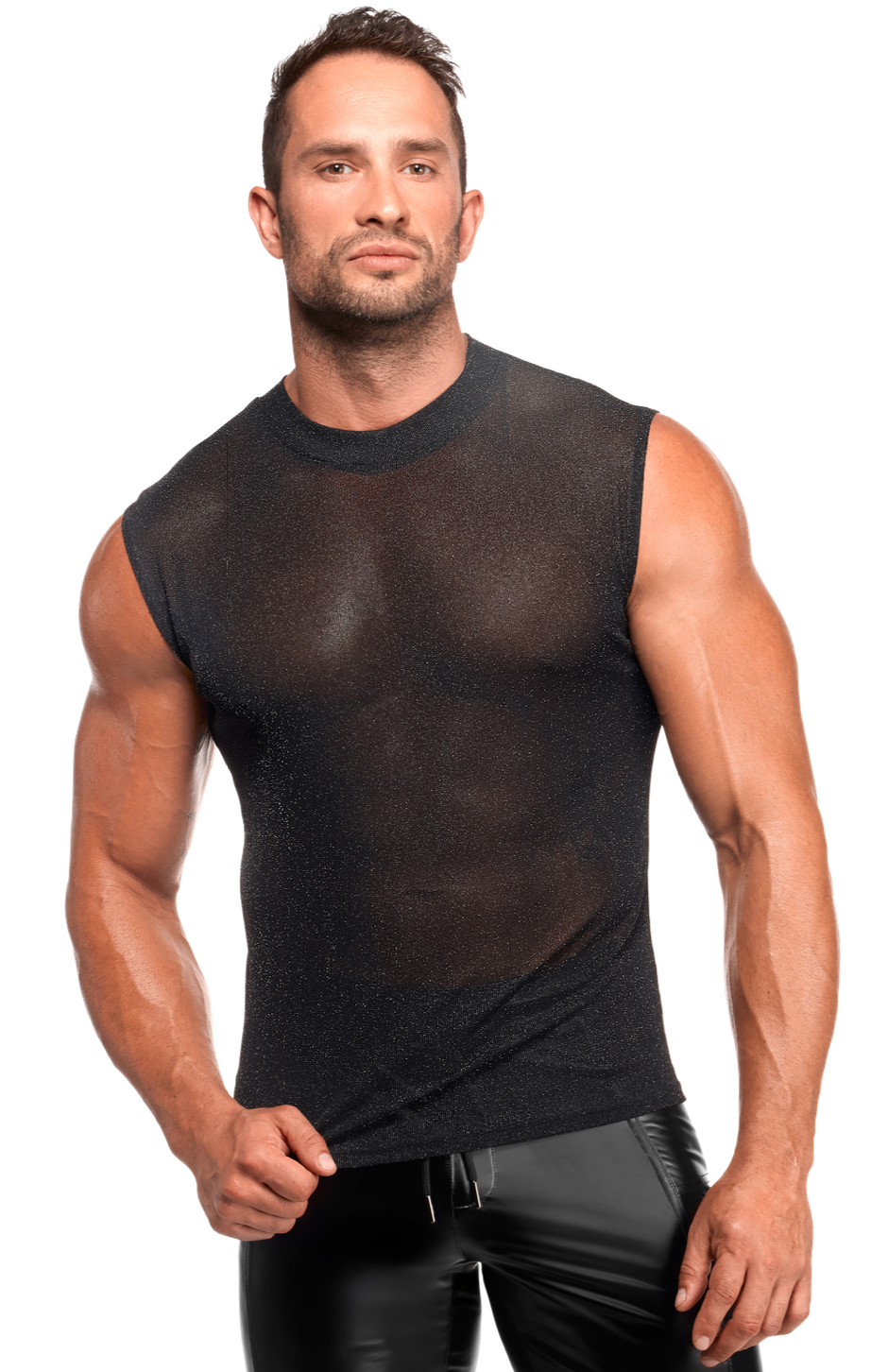 Onyx Black Men's Mesh Tank Top
