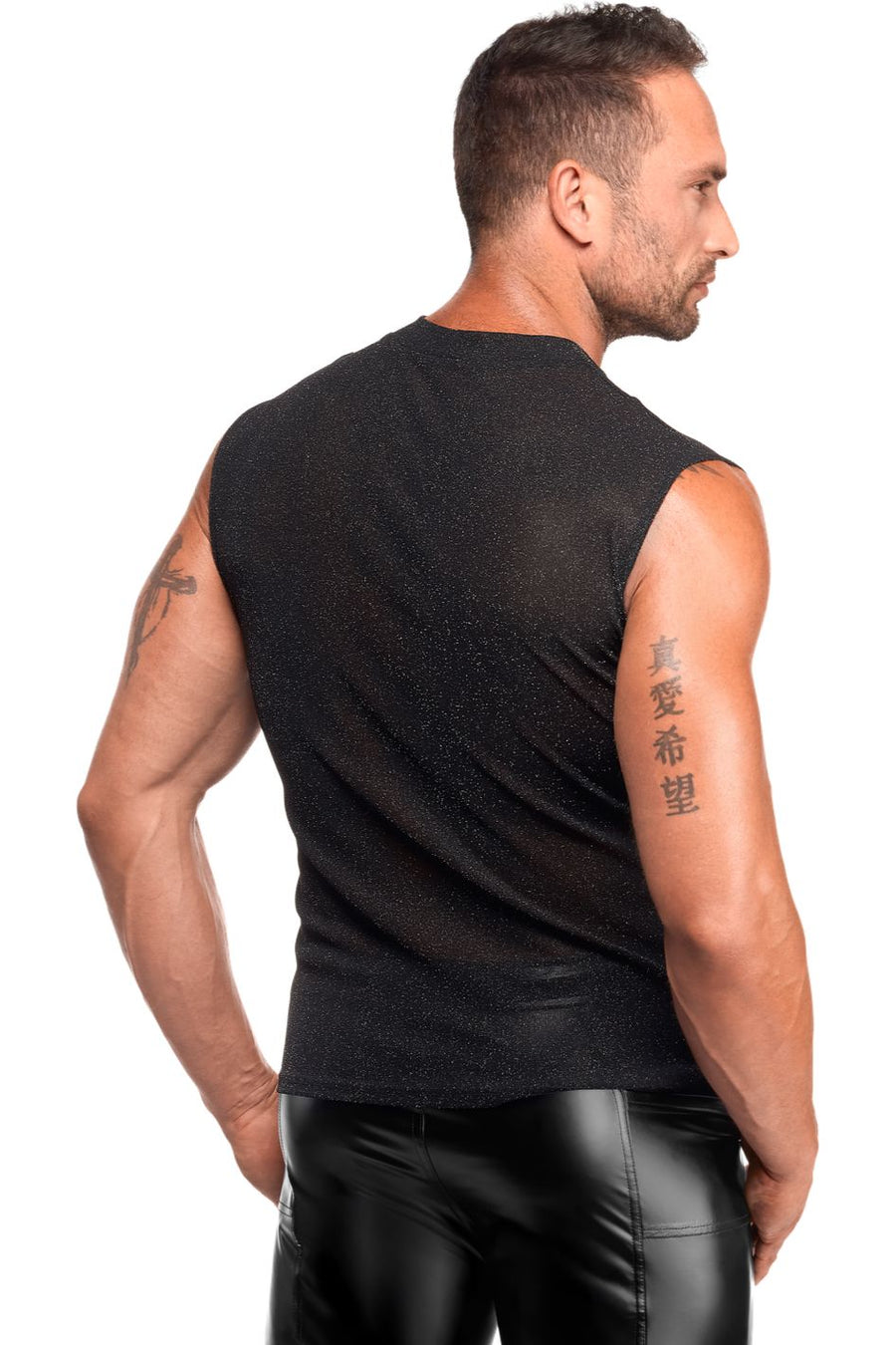 Onyx Black Men's Mesh Tank Top