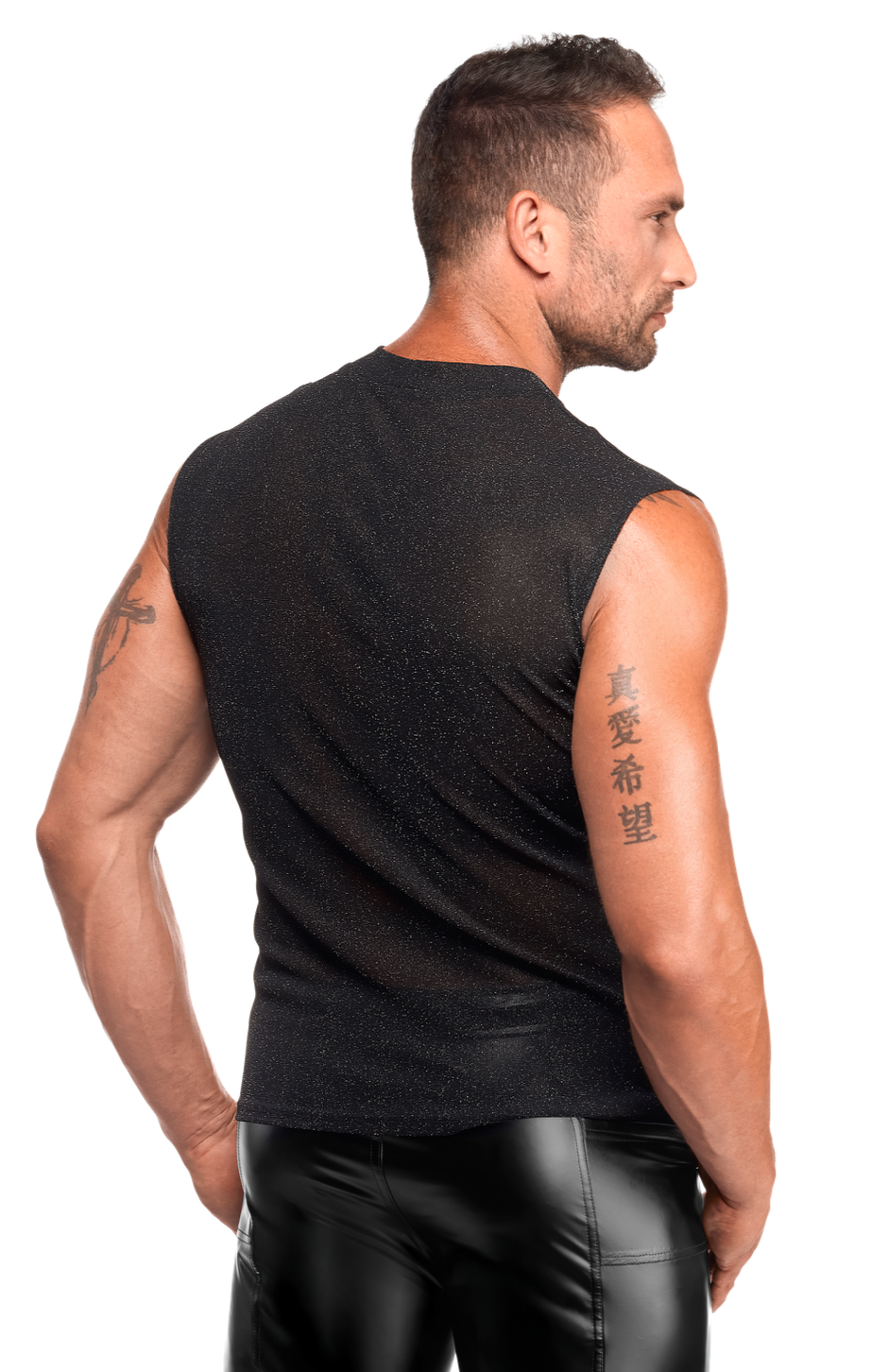 Onyx Black Men's Mesh Tank Top