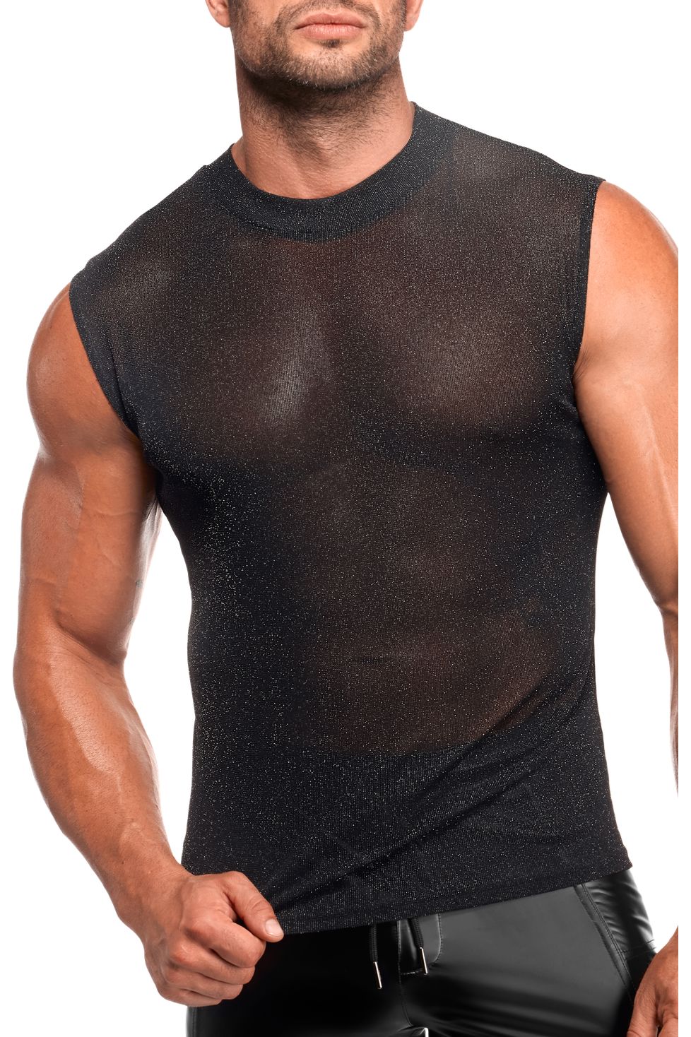 Onyx Black Men's Mesh Tank Top