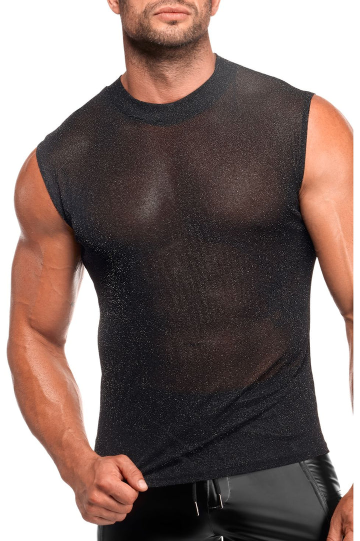 Onyx Black Men's Mesh Tank Top