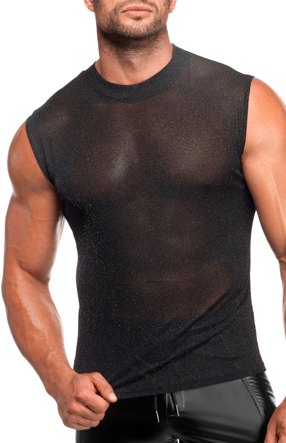 Onyx Black Men's Mesh Tank Top