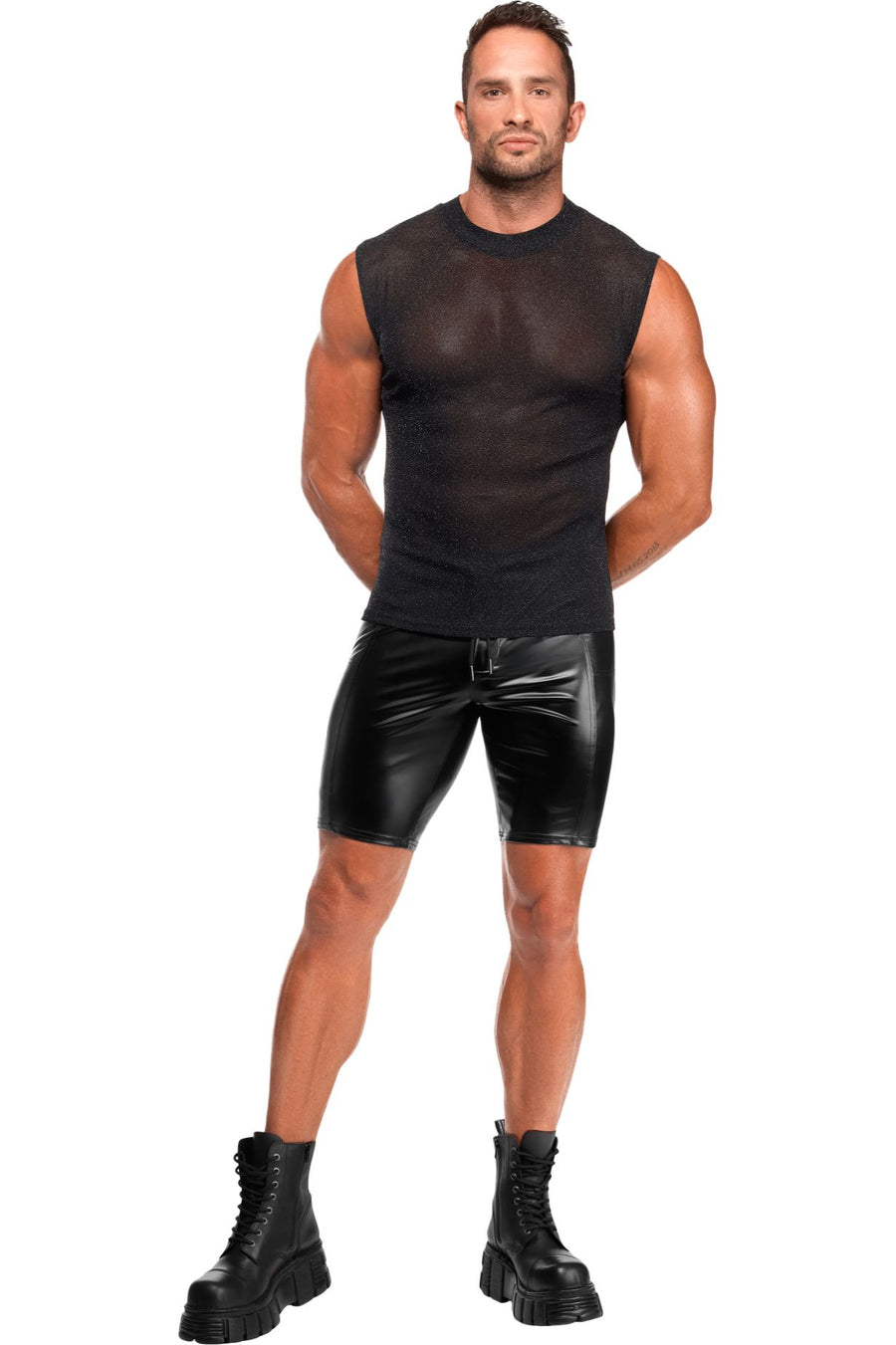 Onyx Black Men's Mesh Tank Top