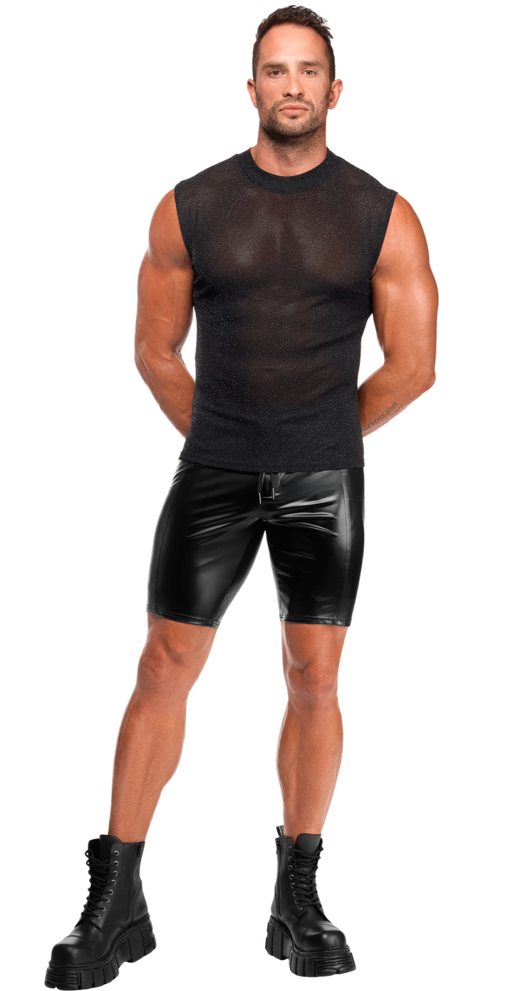 Onyx Black Men's Mesh Tank Top