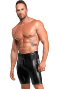 Onyx Hybrid Men's Black Biker Shorts