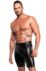 Onyx Hybrid Men's Black Biker Shorts
