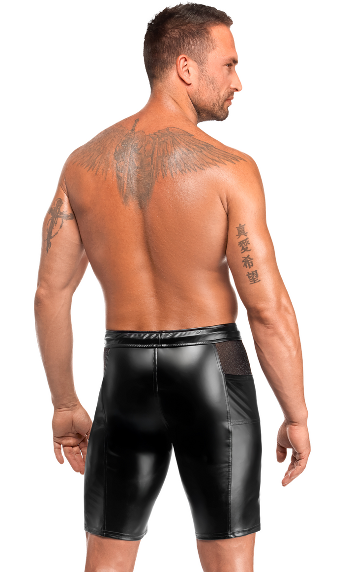 Onyx Hybrid Men's Black Biker Shorts