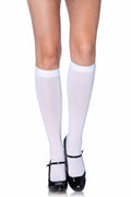Opaque Nylon Knee High Socks