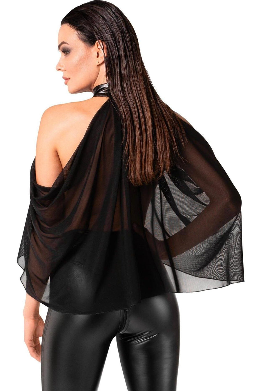 Noir Handmade Opium Tulle Bolero in Black 