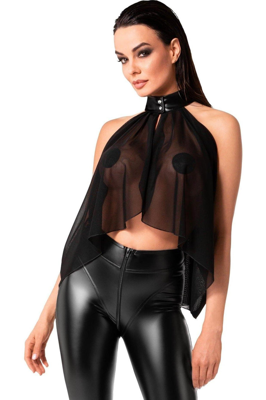 Noir Handmade Opium Tulle Bolero in Black 