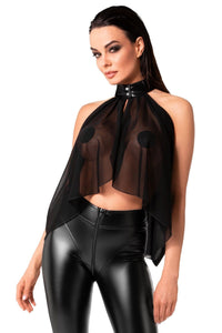 Noir Handmade Opium Tulle Bolero in Black 