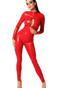 Orgia Red Power Wetlook Catsuit