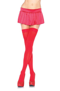 Leg Avenue Over The Knee Nylon Thigh High Stockings in Red  from SexyShoes.com