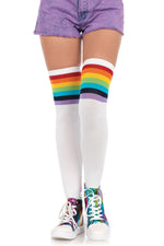 Over The Rainbow Opaque Thigh High Stockings
