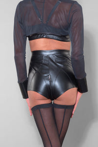 Madame XY by Patrice MME PACINNA High Waisted Shorts in Black 