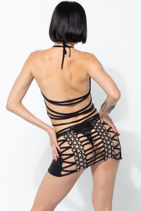 Patrice Catanzaro PALOMBE Lycra Skirt in Black 