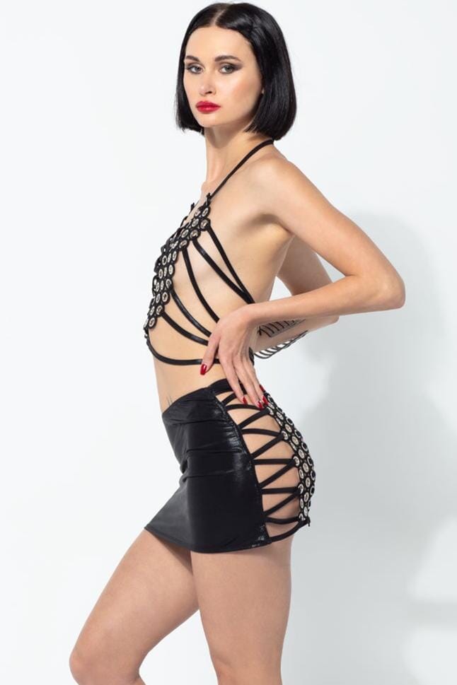 Patrice Catanzaro PALOMBE O Ring Top in Black 