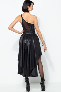 Patrice Catanzaro PANTHERE Buckled Belt Skirt in Black 