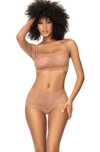 Mapale Panty and Top Lace Set in Nude  from SexyShoes.com